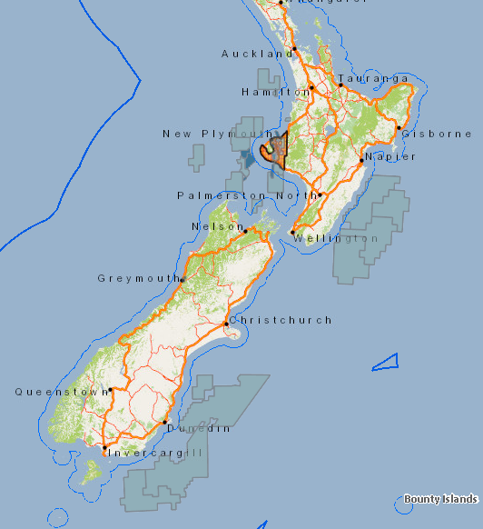 Current oil and gas exploration permits. New Zealand Petroleum and Minerals 2019 